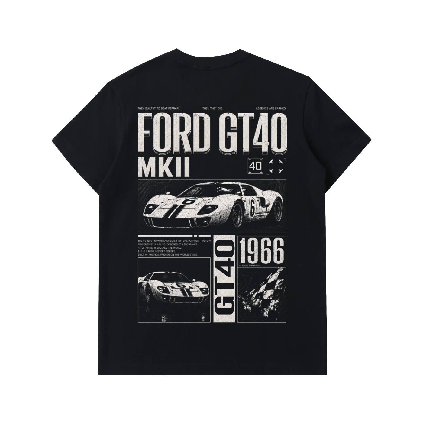 FORD GT40 BLACK T-SHIRT